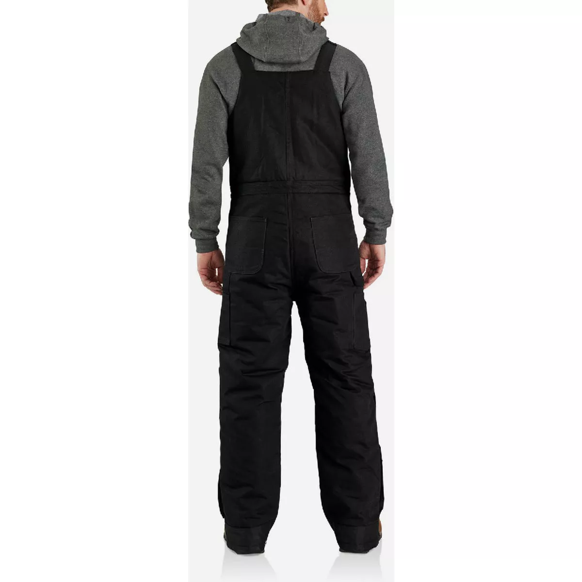 Carhartt Men's XL Short Black Firm Duck Insulated Biberall, Loose Fit - photo 6