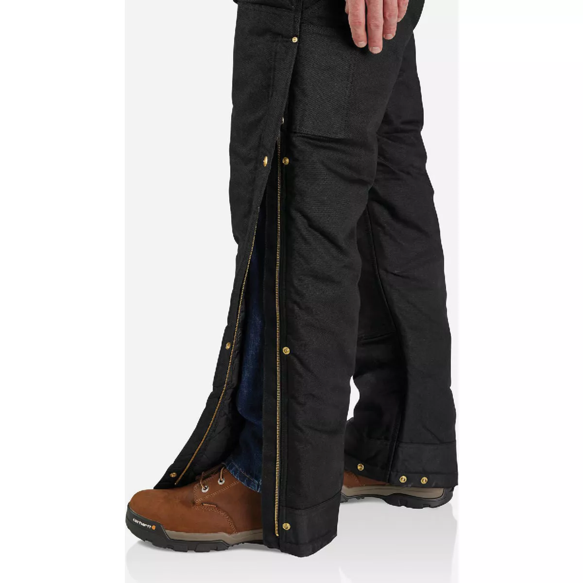 Carhartt Men's M Short Black Firm Duck Insulated Biberall, Loose Fit - photo 2