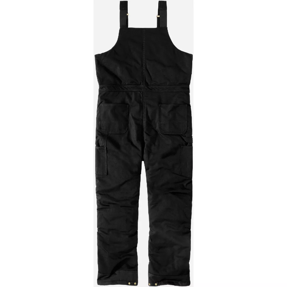 Carhartt Men's 2XL Regular Black Firm Duck Insulated Biberall, Loose Fit - photo 2