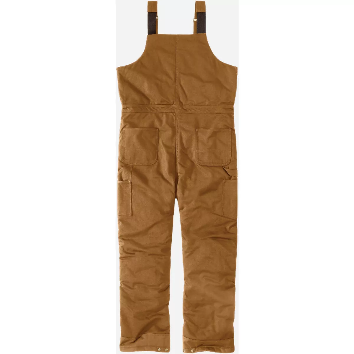 Carhartt Men's L Short Brown Firm Duck Insulated Biberall, Loose Fit- - photo 2
