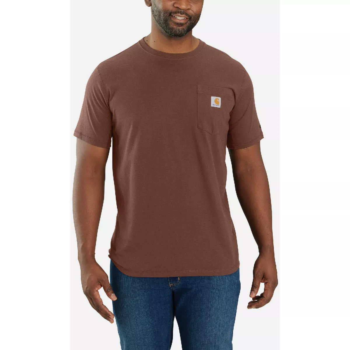 Carhartt Force 2XL Regular Mocha Heather Short-Sleeve Pocket T-Shirt, Relaxed Fit - photo 2