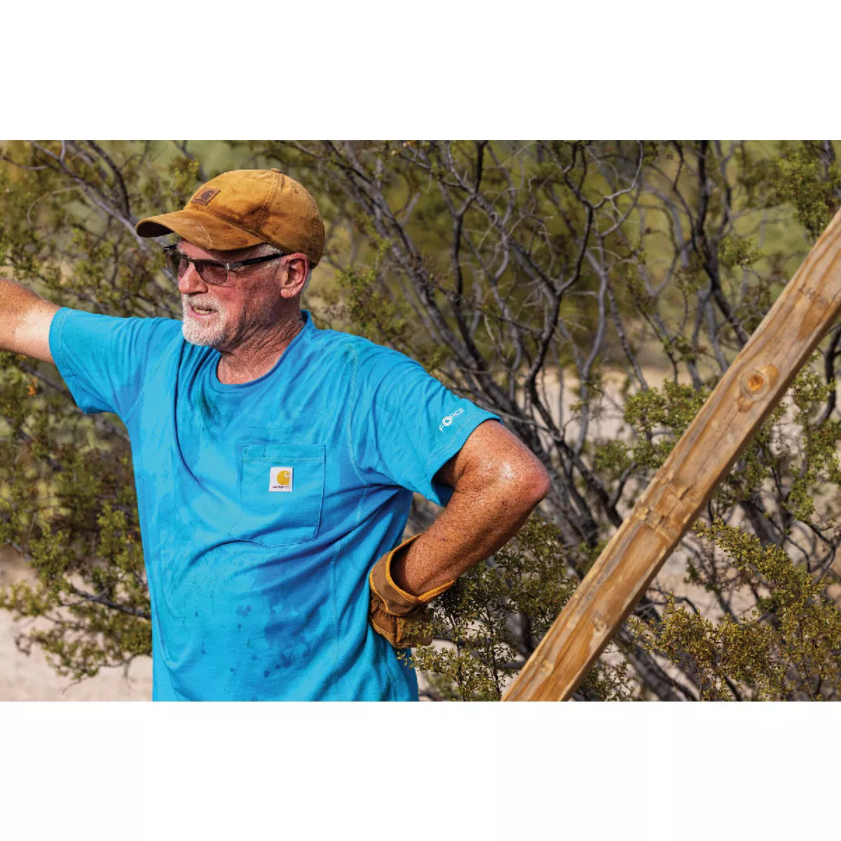 Carhartt Force 2XL Regular Mocha Heather Short-Sleeve Pocket T-Shirt, Relaxed Fit - photo 3