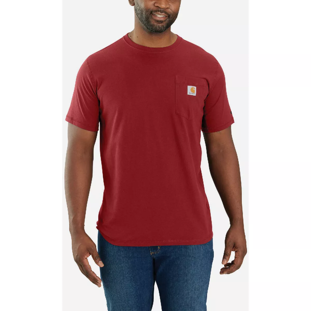 Carhartt Force S Regular Crabapple Short-Sleeve Pocket T-Shirt, Relaxed Fit - photo 2