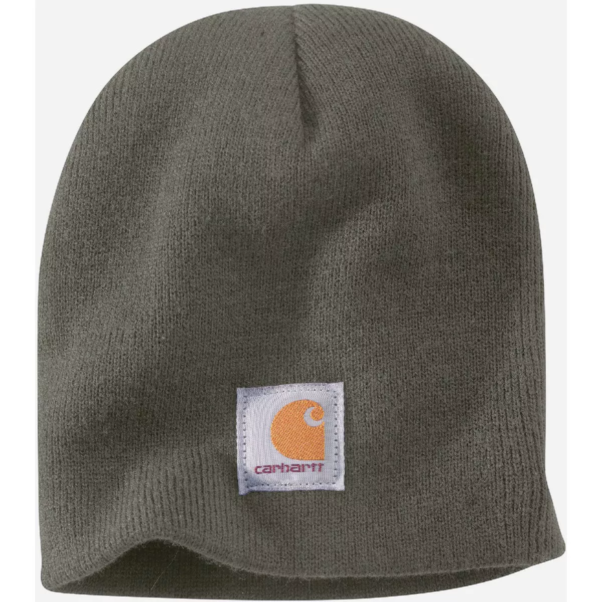 Carhartt Men's Dusty Olive Rib Knit Acrylic Beanie