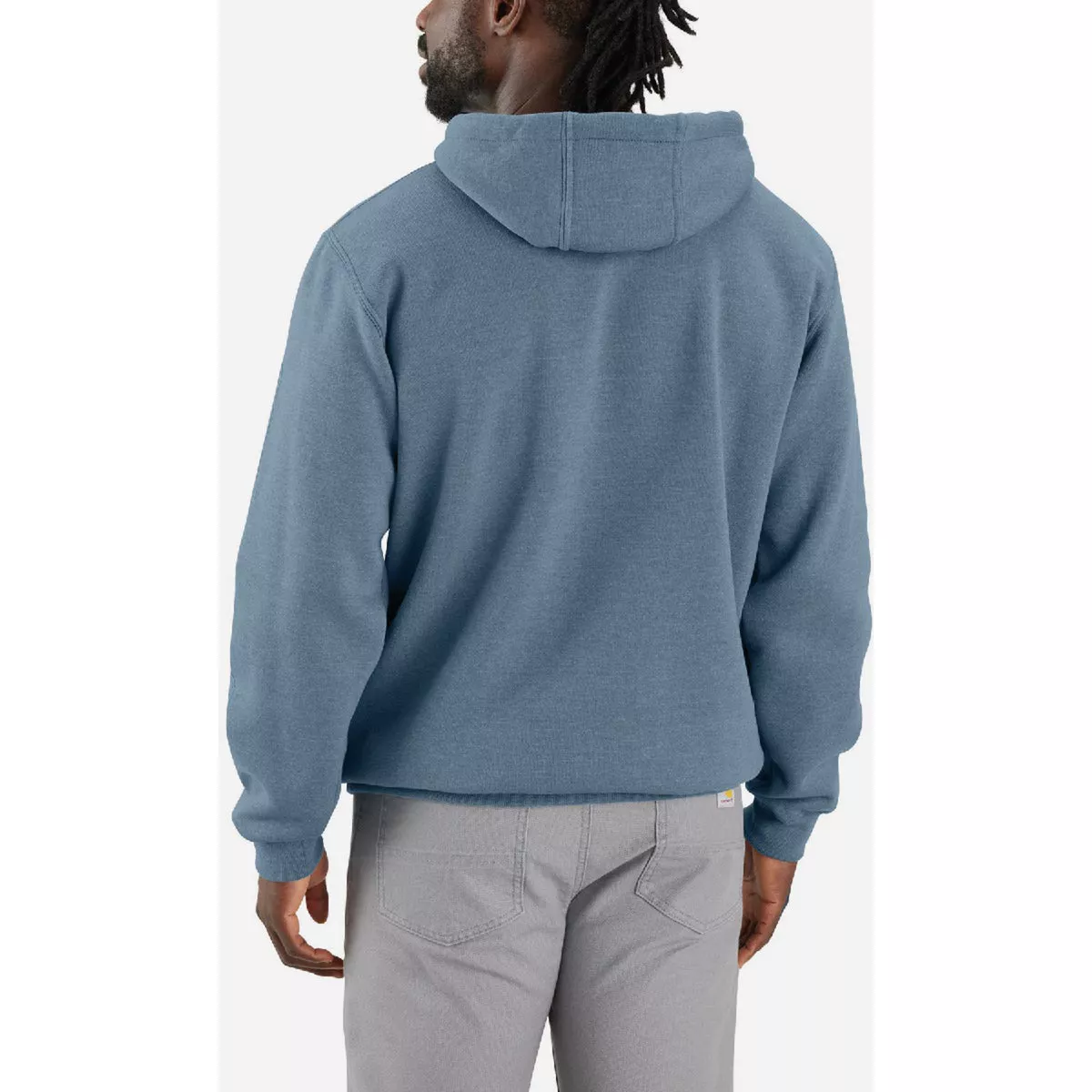Carhartt Men's XL Regular Thundercloud Heather Midweight Logo Sleeve Graphic Pullover Hooded Sweatshirt, Loose Fit - photo 2