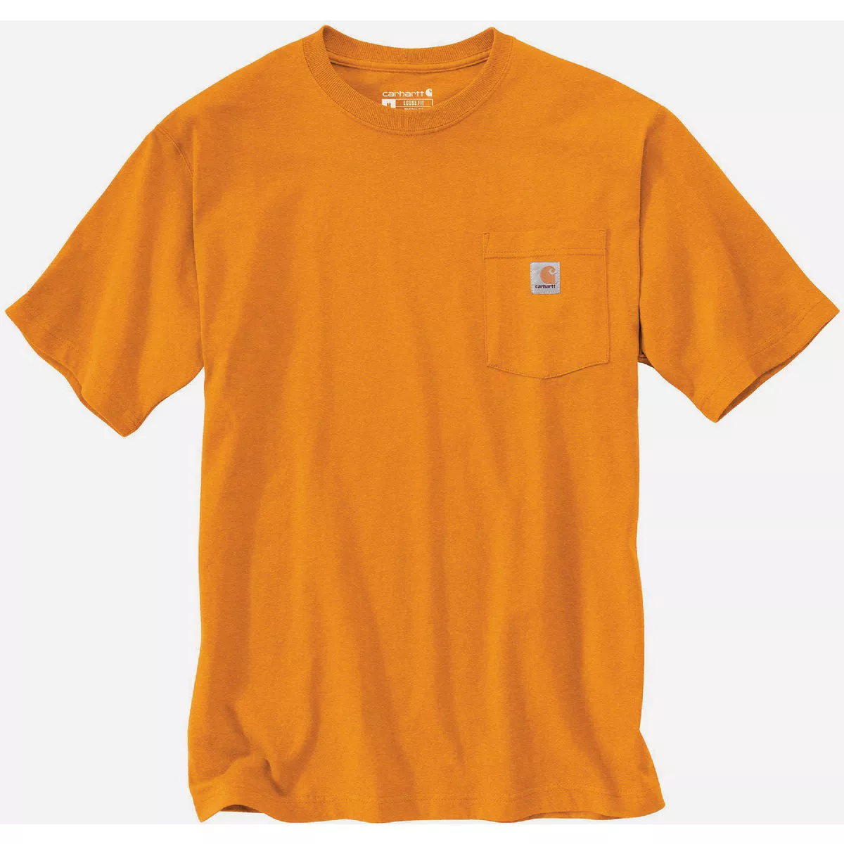 Carhartt Men's M Regular Rust Heather Heavyweight Short Sleeve Pocket T-Shirt, Loose Fit