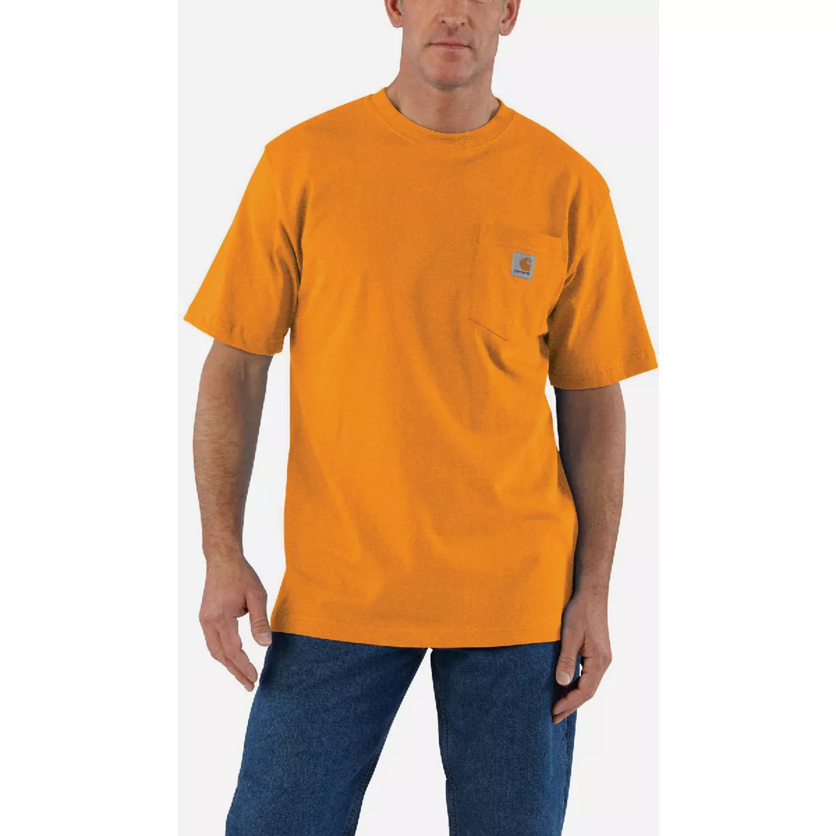 Carhartt Men's XL Regular Rust Heather Heavyweight Short Sleeve Pocket T-Shirt, Loose Fit - photo 3
