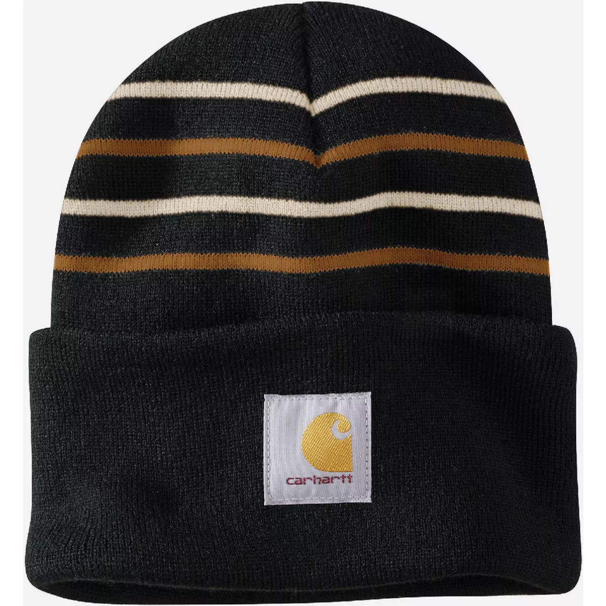 Carhartt Black Knit Stripe Beanie