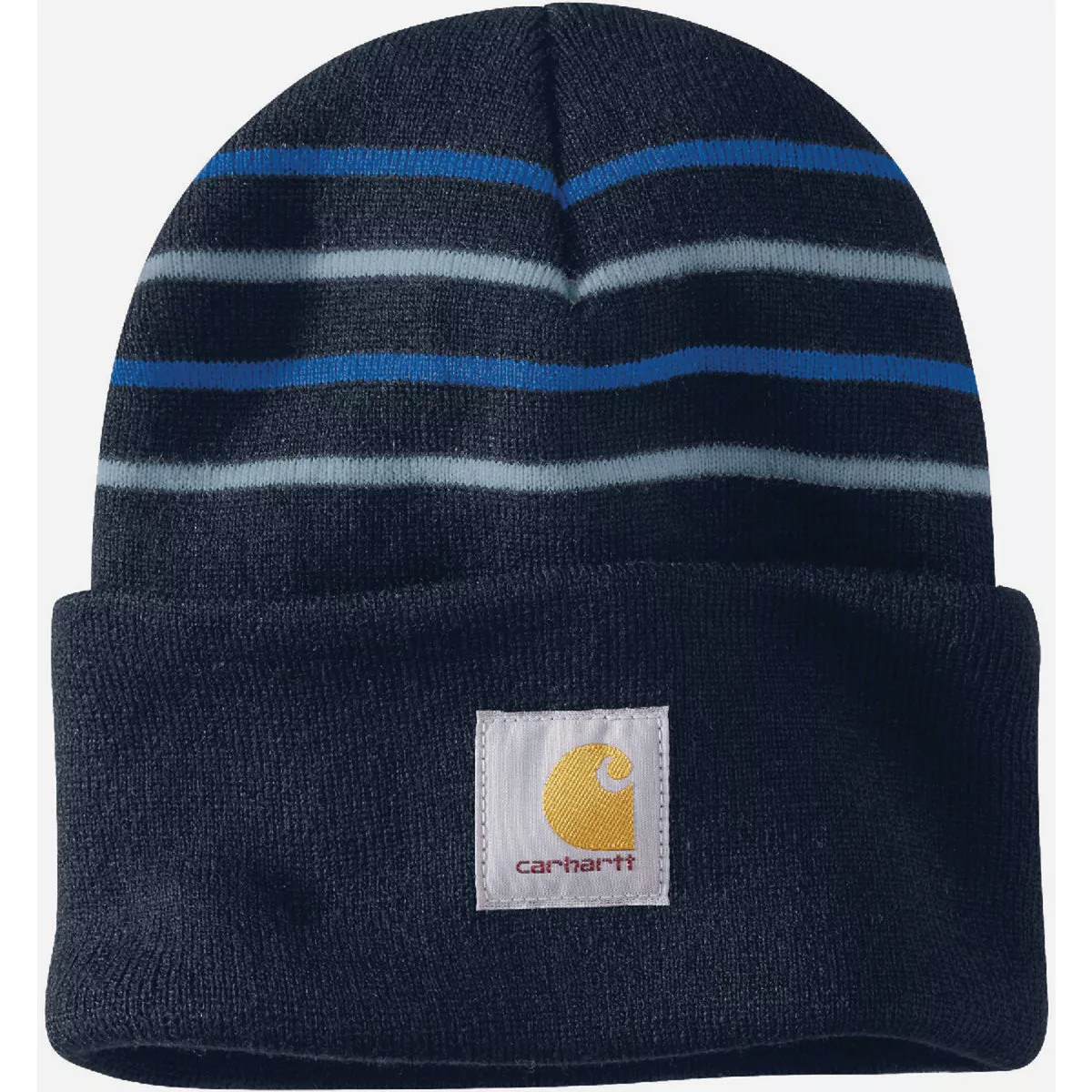 Carhartt Navy Knit Stripe Beanie
