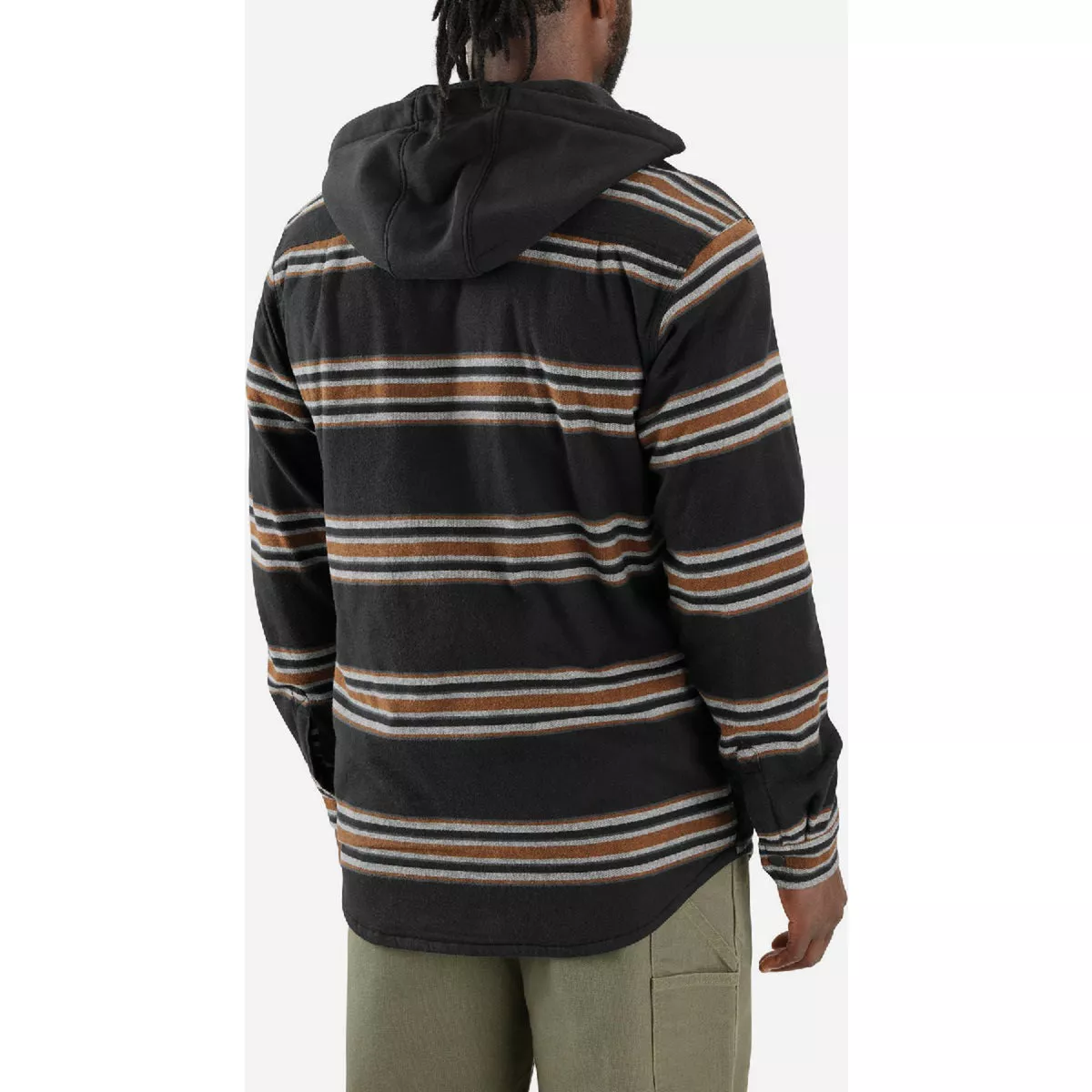 Carhartt Rugged Flex Men's L Tall Brown/Black Flannel Fleece-Lined Hooded Shirt Jac - photo 2
