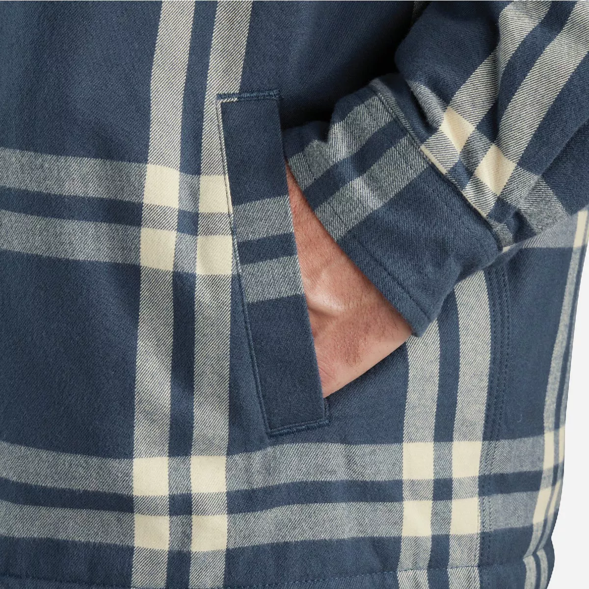 Carhartt Men's M Regular Dark Blue Flannel Sherpa Line Shirt Jac, Relaxed Fit - photo 3