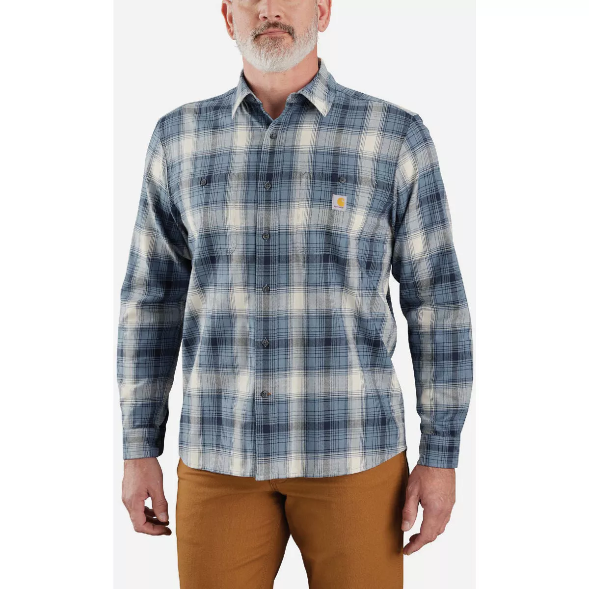 Carhartt Rugged Flex Men's 2XL Regular Thundercloud Lightweight Button Down Long Sleeve Shirt, Relaxed Fit - photo 3
