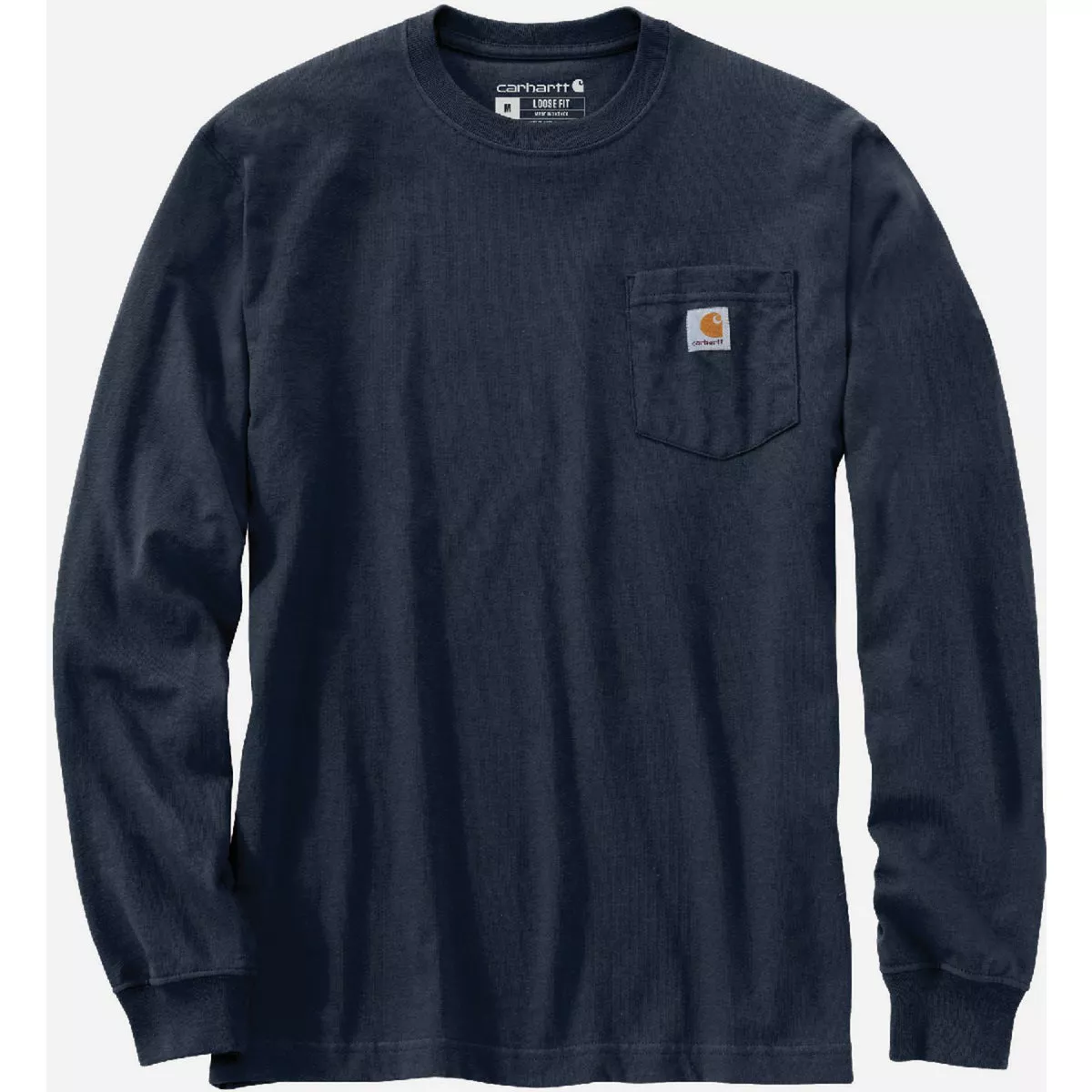 Carhartt Men's 2XL Tall Navy Heavyweight Long-Sleeve Pocket C Graphic T-Shirt, Loose Fit - photo 2