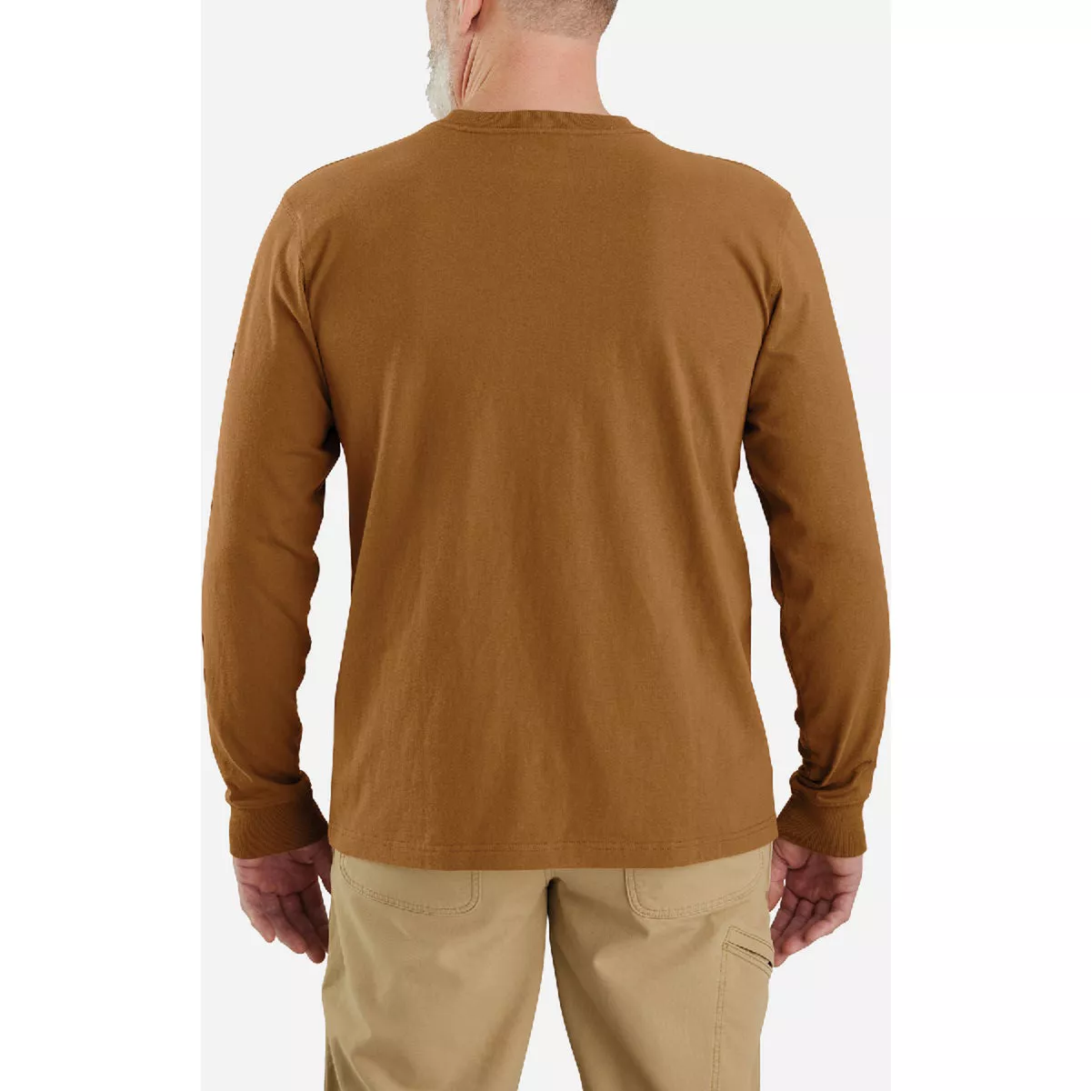 Carhartt Men's 3XL Regular Carhartt Brown Heavyweight Long-Sleeve Pocket Camo Graphic T-Shirt, Relaxed Fit - photo 3