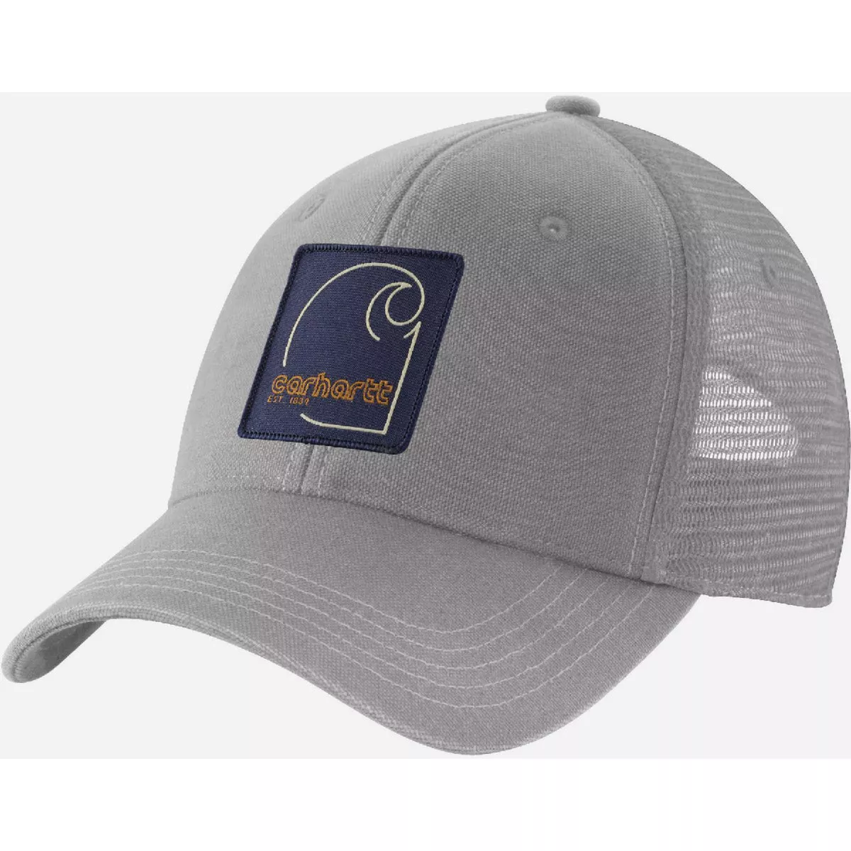 Carhartt Men's Canvas Mesh-Back Outlast Patch Cap, Asphalt