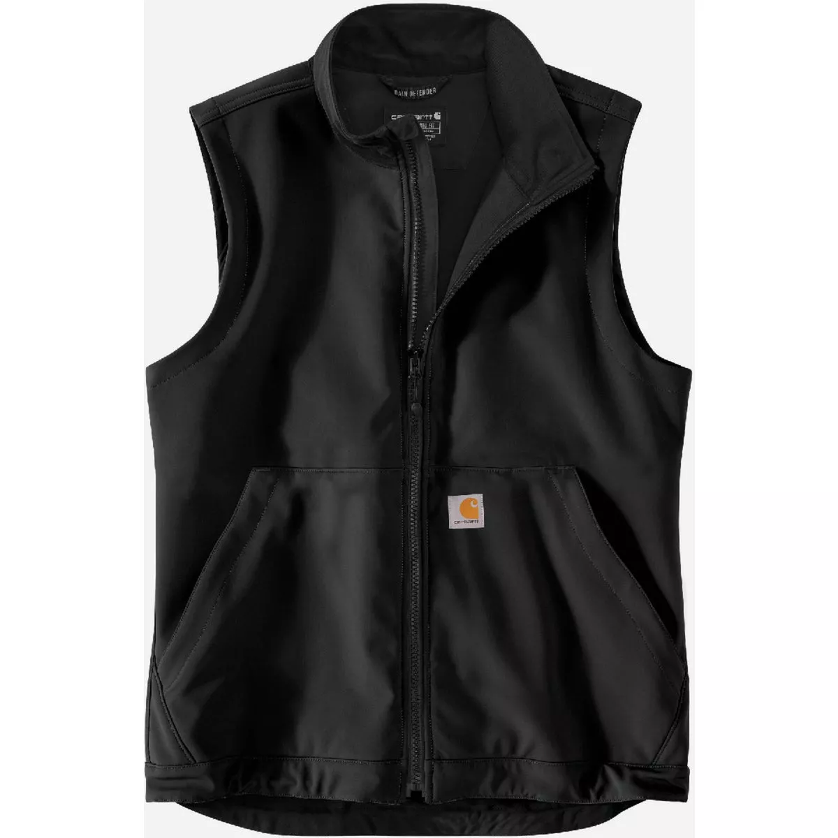 Carhartt Rain Defender Men's M Regular Black Softshell Vest, Relaxed Fit