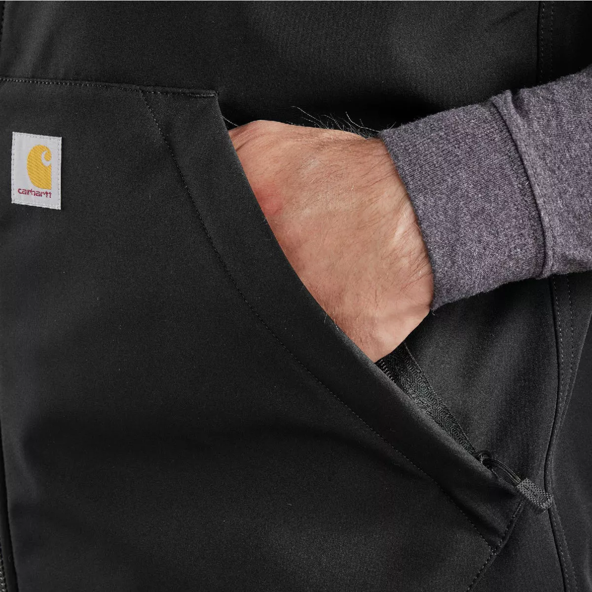 Carhartt Rain Defender Men's M Regular Black Softshell Vest, Relaxed Fit - photo 2
