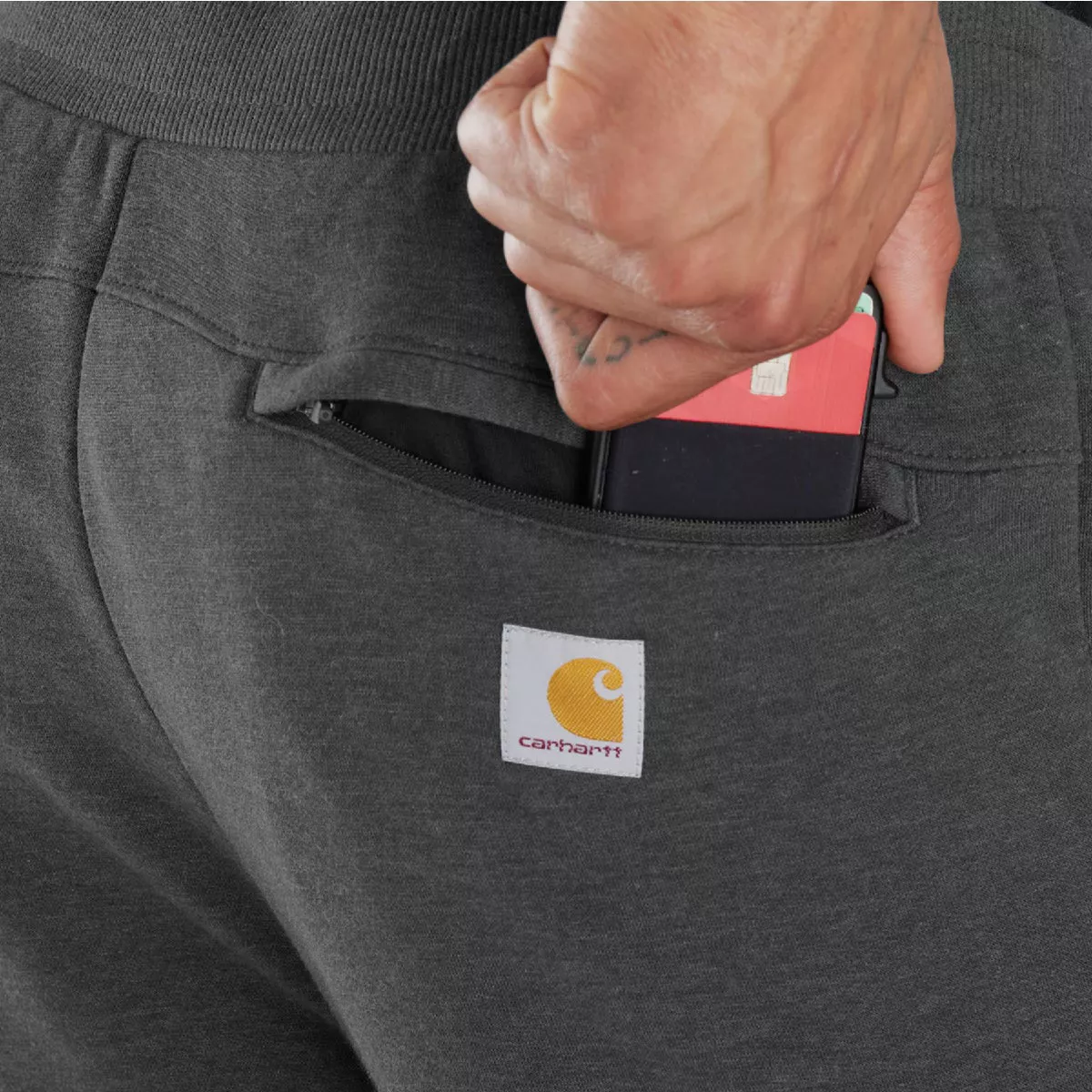 Carhartt Force Men's XL Carbon Heather Sweatpants, Relaxed Fit - photo 3