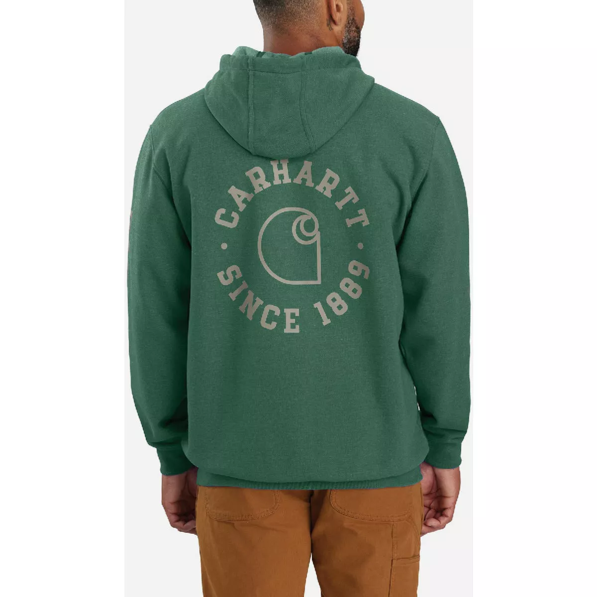 Carhartt Men's 2XL Regular Frosted Balsam Heather Midweight 1889 Graphic Pullover Sweatshirt, Loose Fit - photo 2