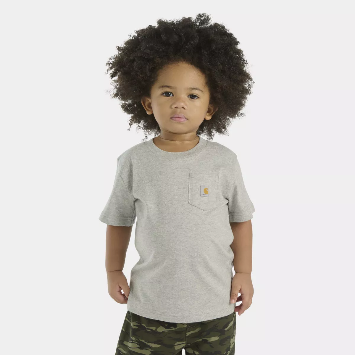 Carhartt 2T Grey Heather Camo Deer Short-Sleeve Pocket T-Shirt