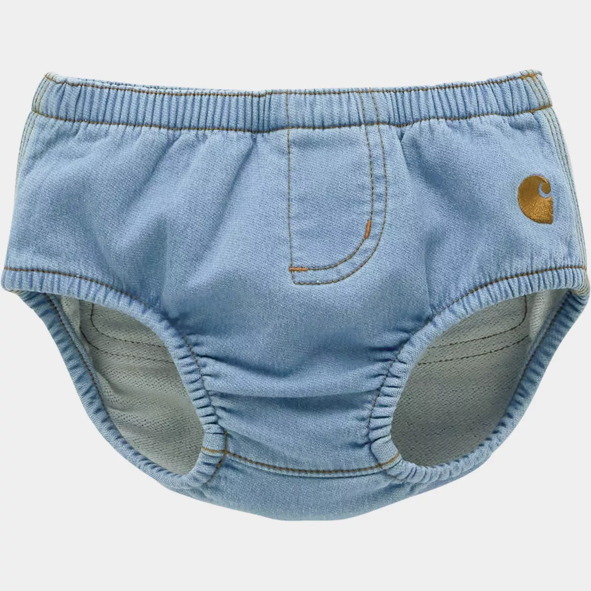 Carhartt Boy's 3M Light Wash Rugged Flex Denim Diaper Cover