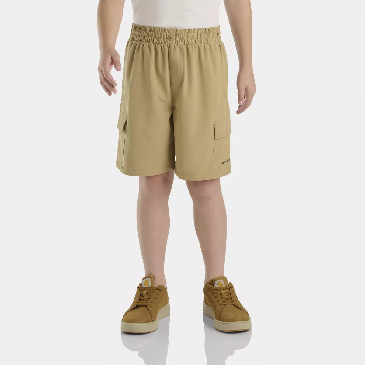 Carhartt Boys' 4 Dark Khaki Rugged Flex Ripstop Amphibian Work Short