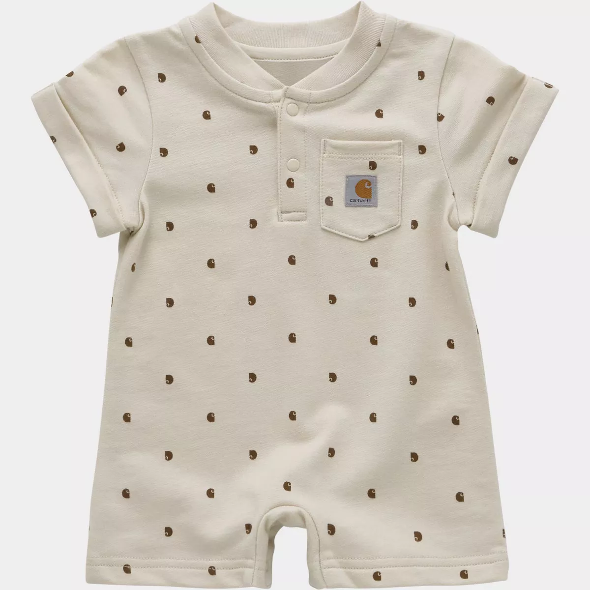 Carhartt 12M Turtledove Short-Sleeve French Terry Romper