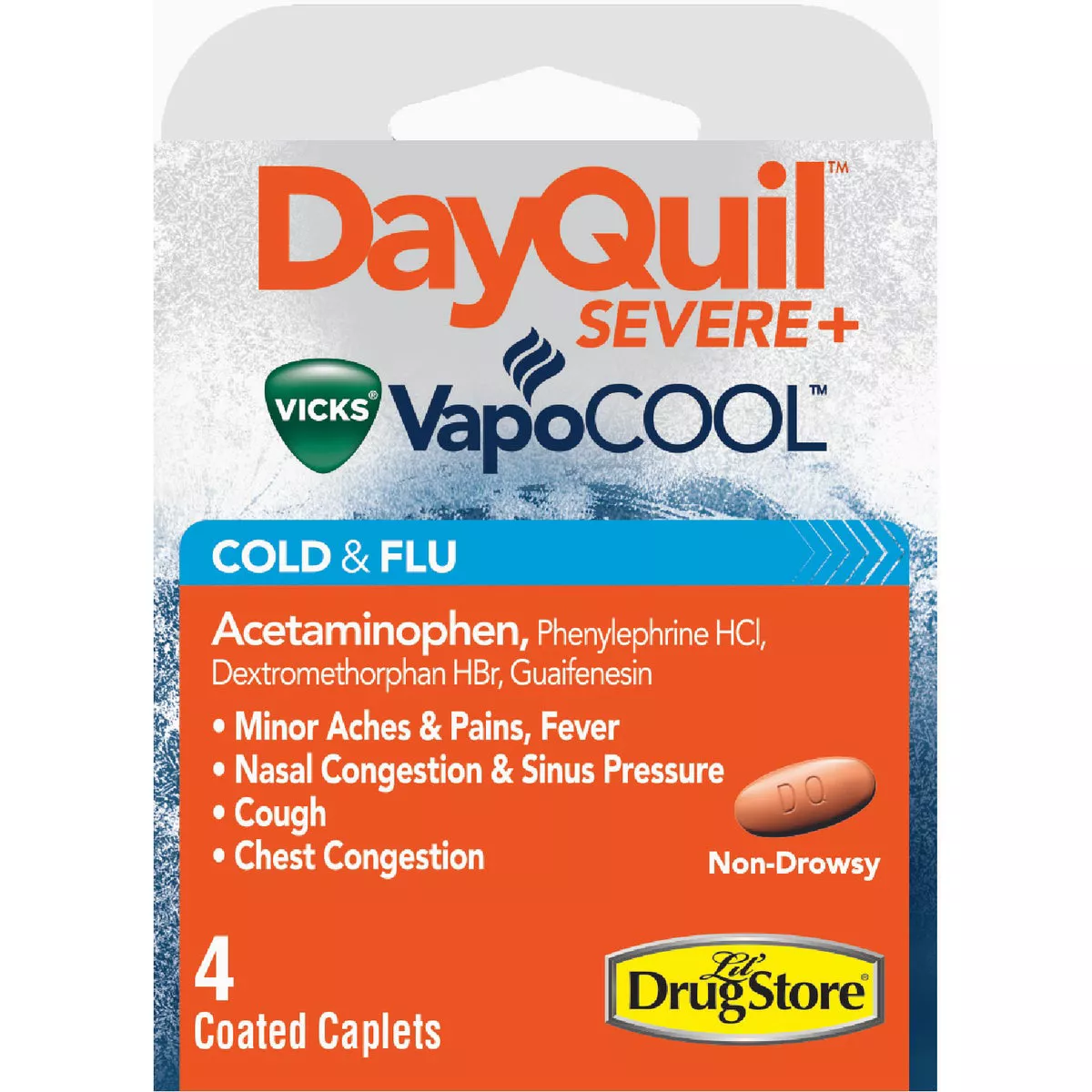 Lil Drug Store Trial Dayquil Severe Cold & Flu Caplets (4-Count)-