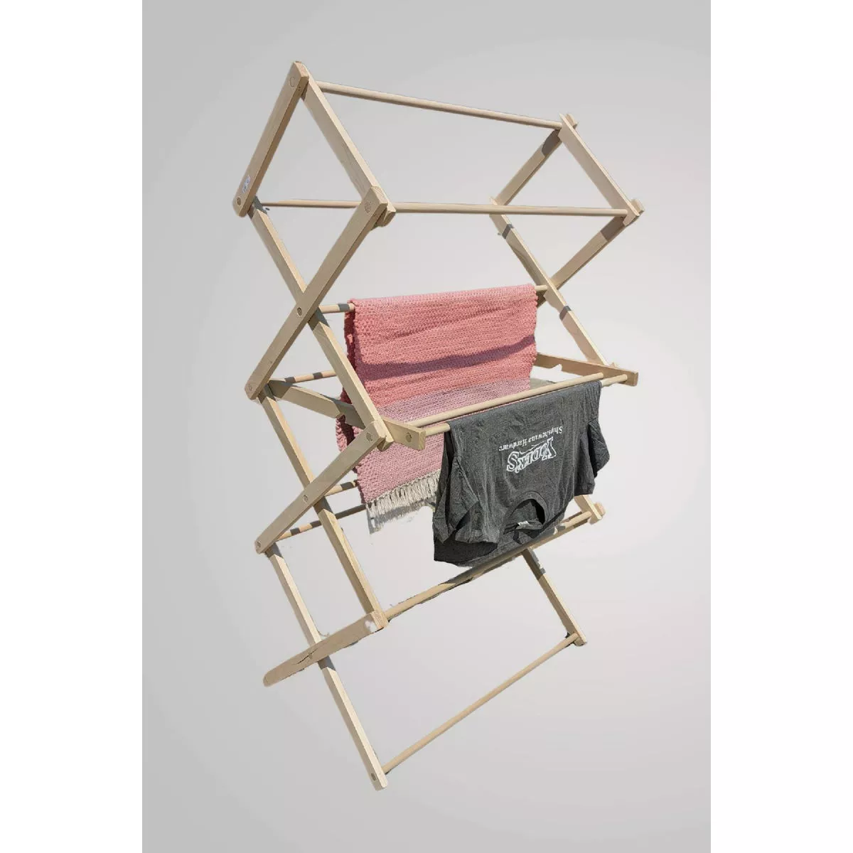 Flowing Creek 36 In. Locally Amish-Made Wooden Clothes Drying Rack - photo 2