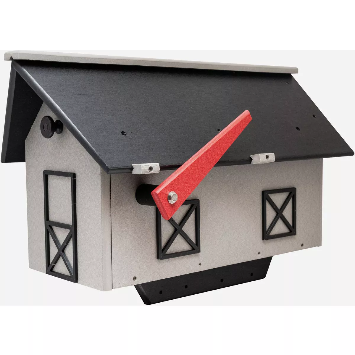 Green Meadow Black Mailbox with Light Gray Trim