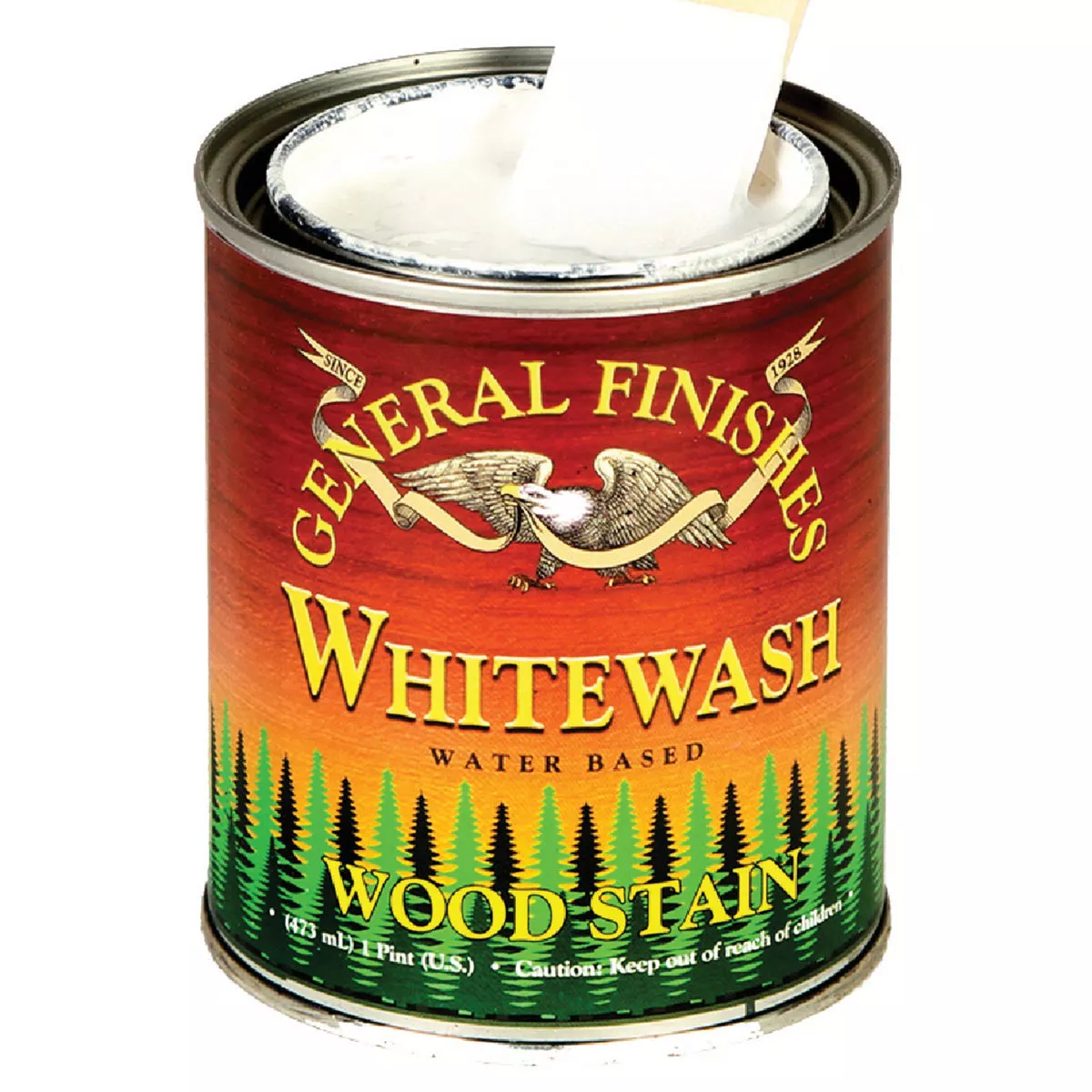 General Finishes Water Based Whitwash Interior Stain, 1 Pt., 196-415