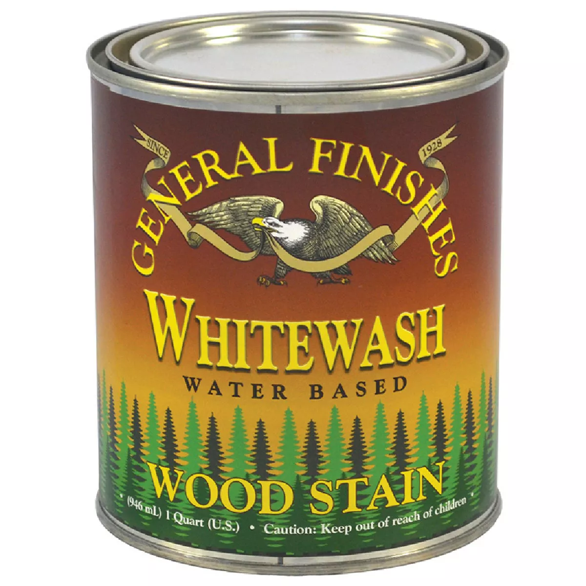 General Finishes Water Based White Wash Interior Stain, 1 Qt., 196-416