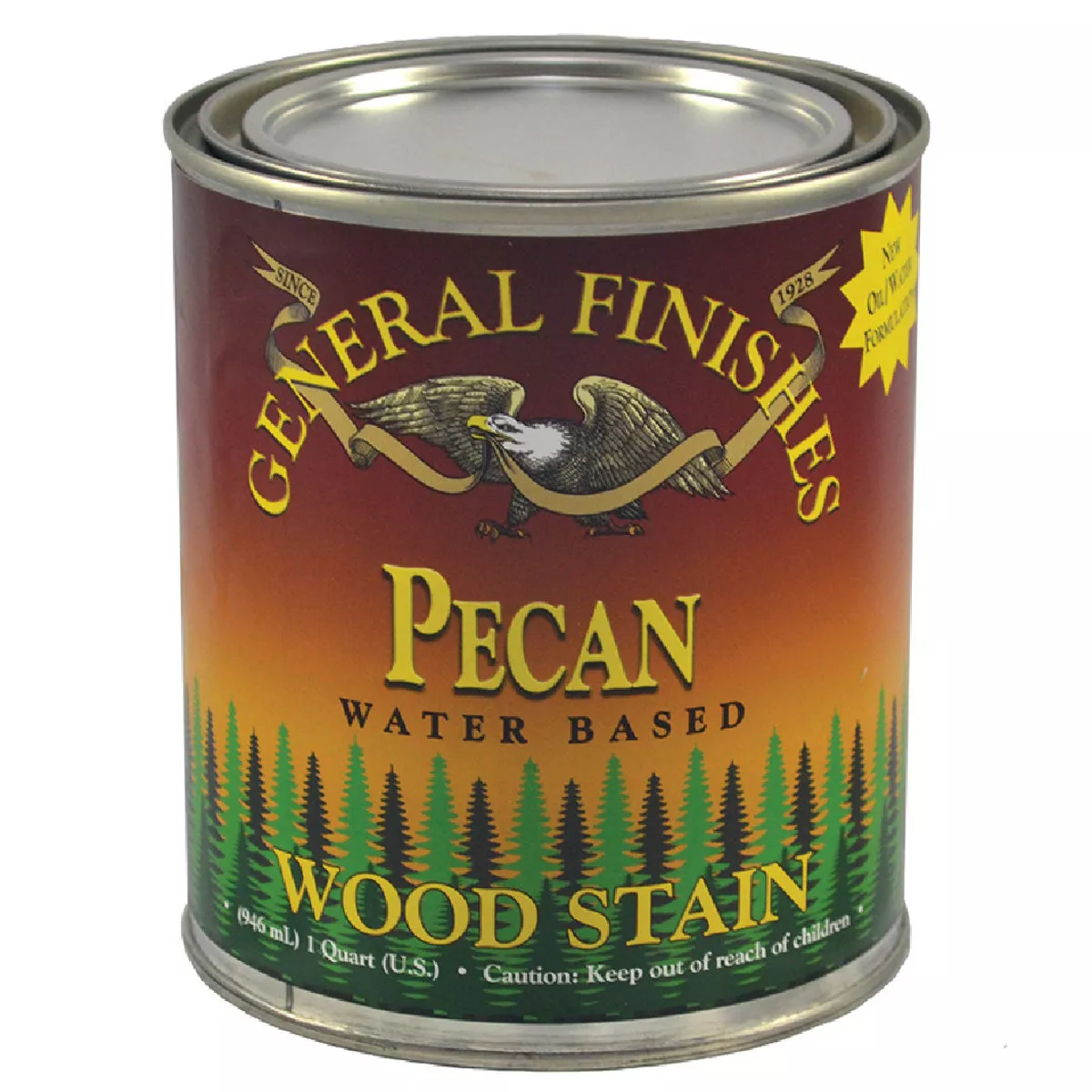 General Finishes Water Based Pecan Interior Stain, 1 Qt., 196-401