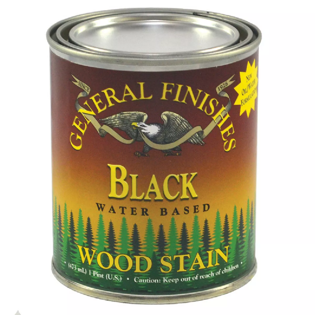 General Finishes Water Based Black Interior Stain, 1 Pt., 196-376