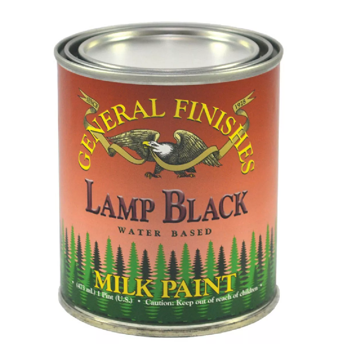 General Finishes Lamp Black Satin Milk Paint, 1 Pt., 195-769