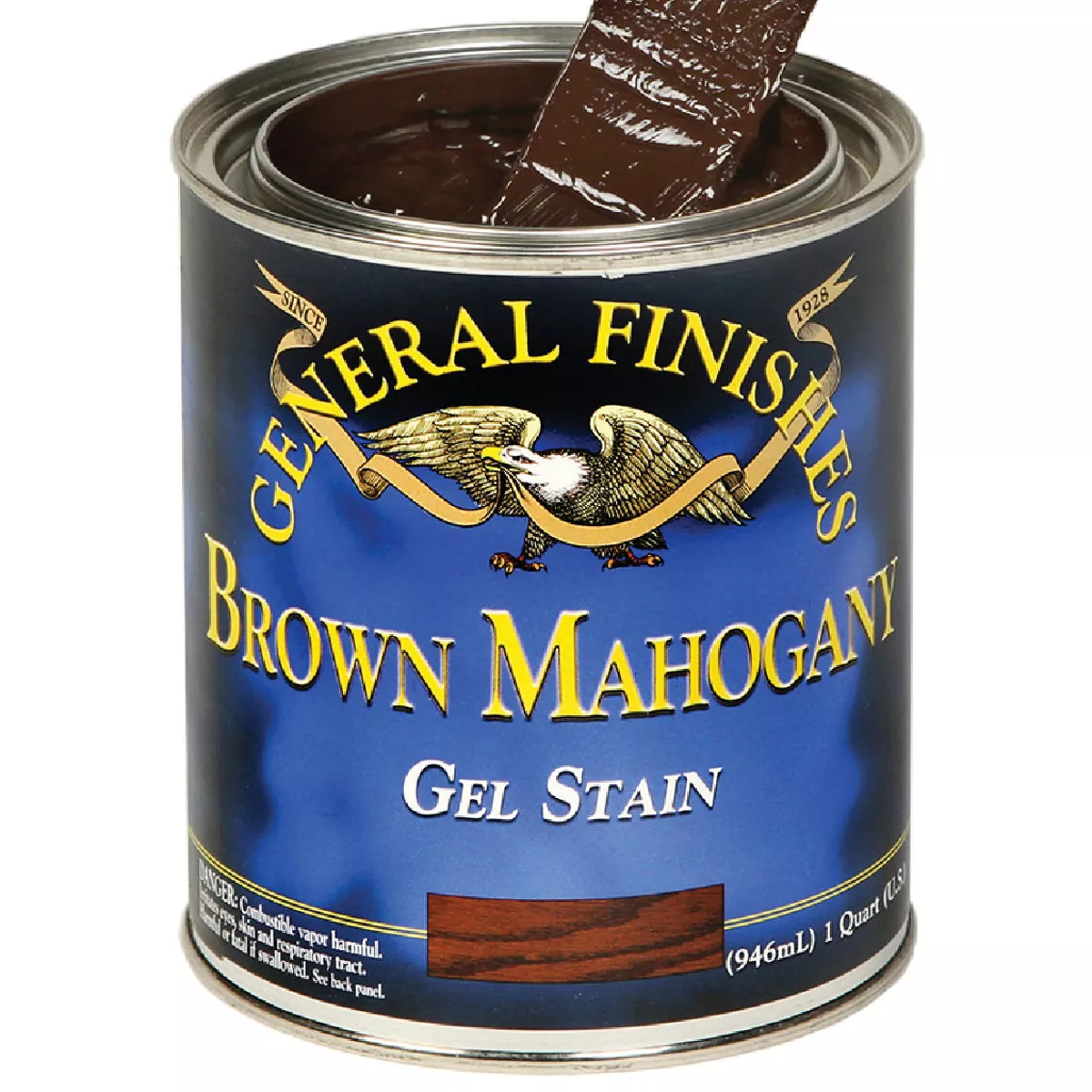 General Finishes Gel Brown Mahogany Interior Stain, 1 Qt., 195-932