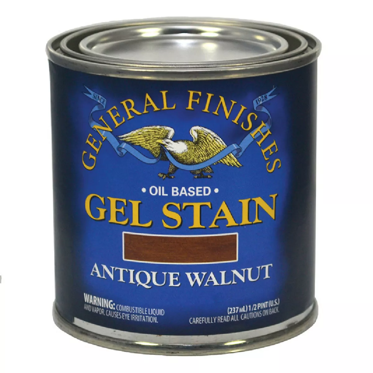 General Finishes Gel Antique Walnut Interior Stain, 1/2 Pt., 195-926