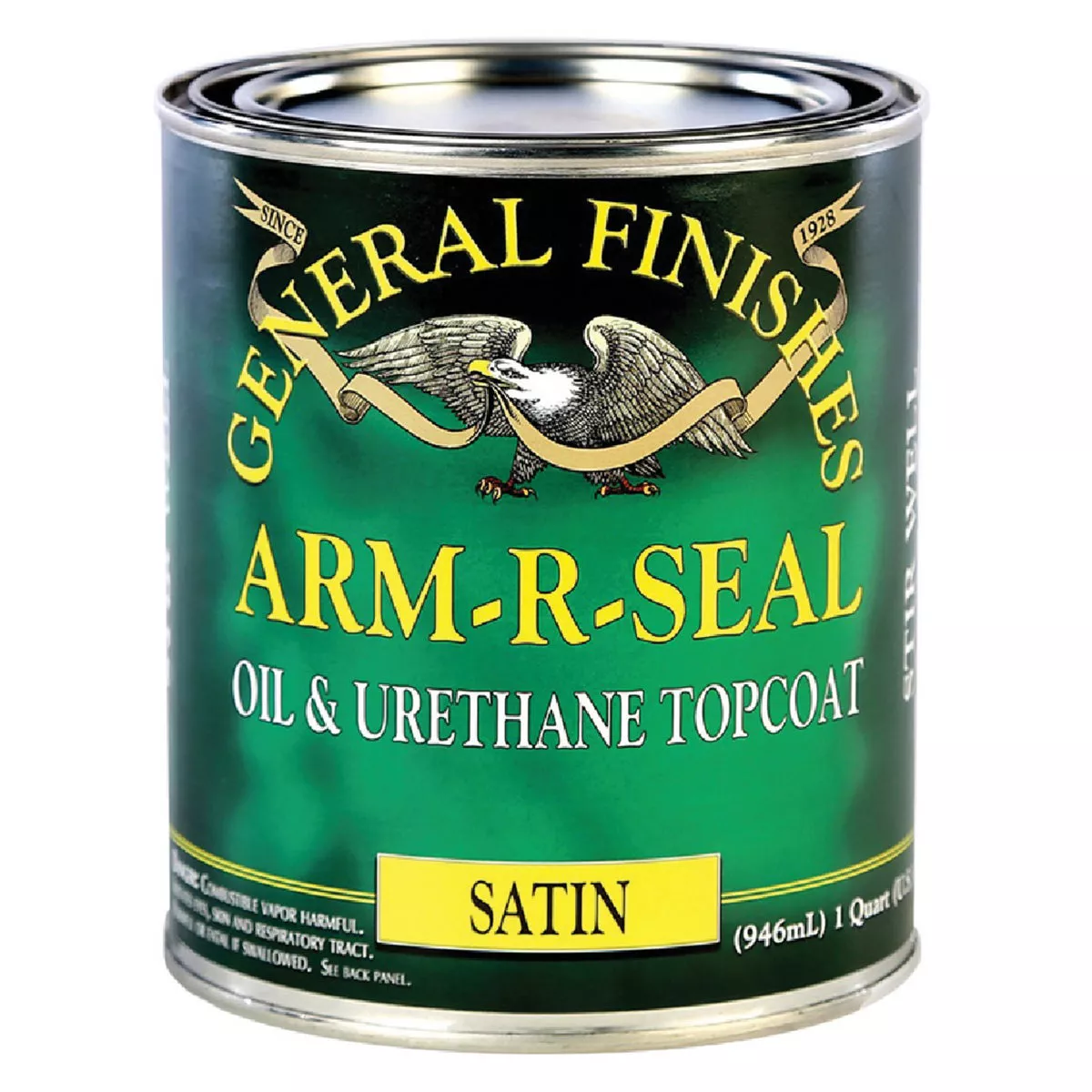 General Finishes Oil Based Topcoat Clear Satin Interior Polyurethane, Pt., 196-761