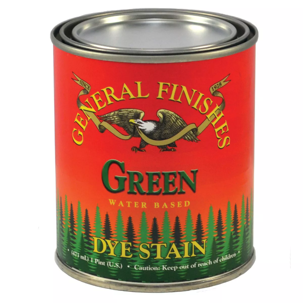 General Finishes Water Based Dye Green Interior Stain, 1 Pt., 196-439