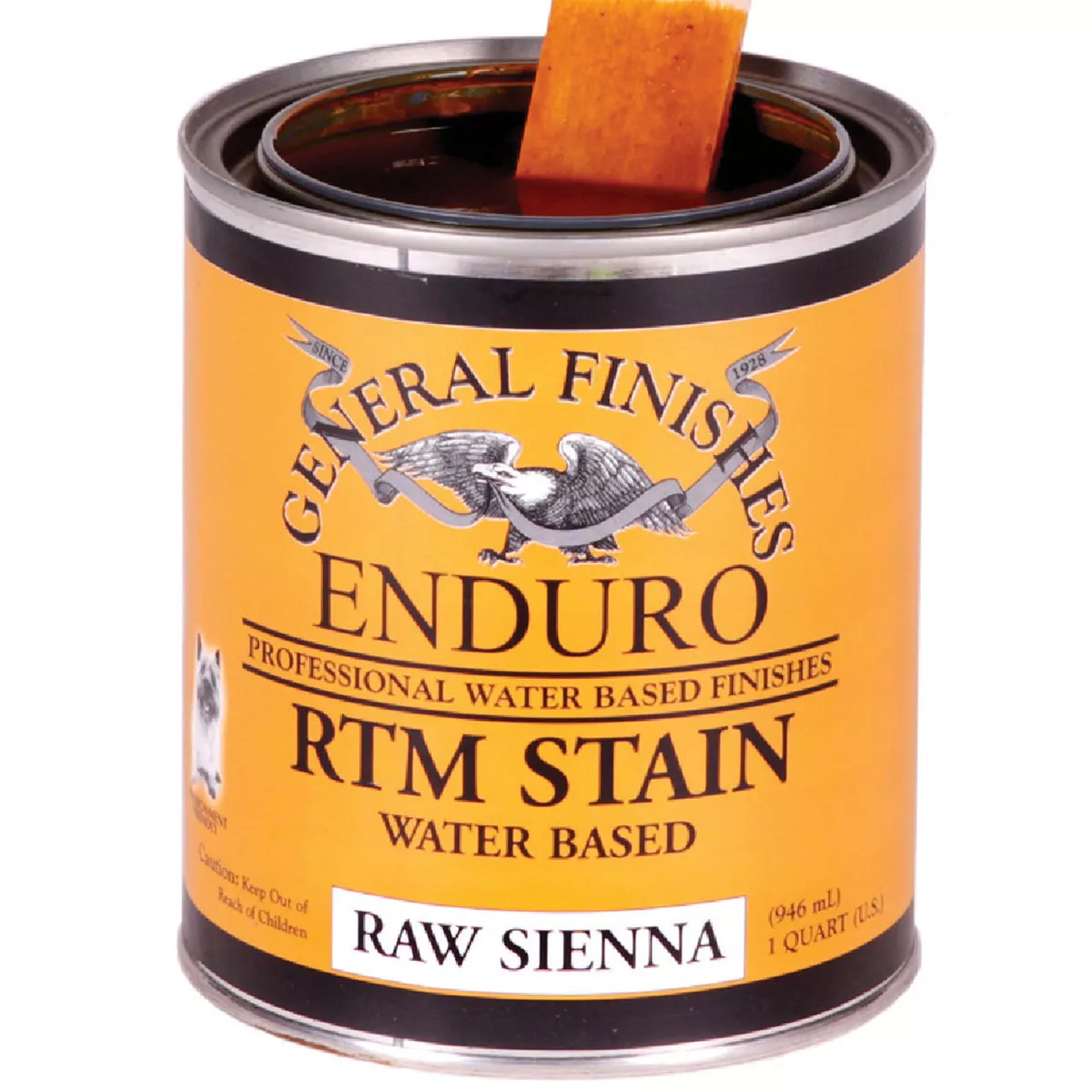General Finishes Enduro Raw Sienna Interior Stain, 1 Qt., 196-668