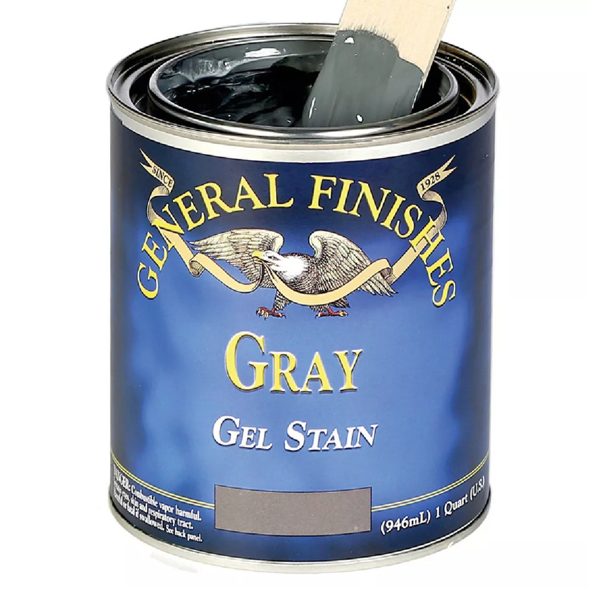 General Finishes Gel Gray Interior Stain, 1 Qt., 196-808
