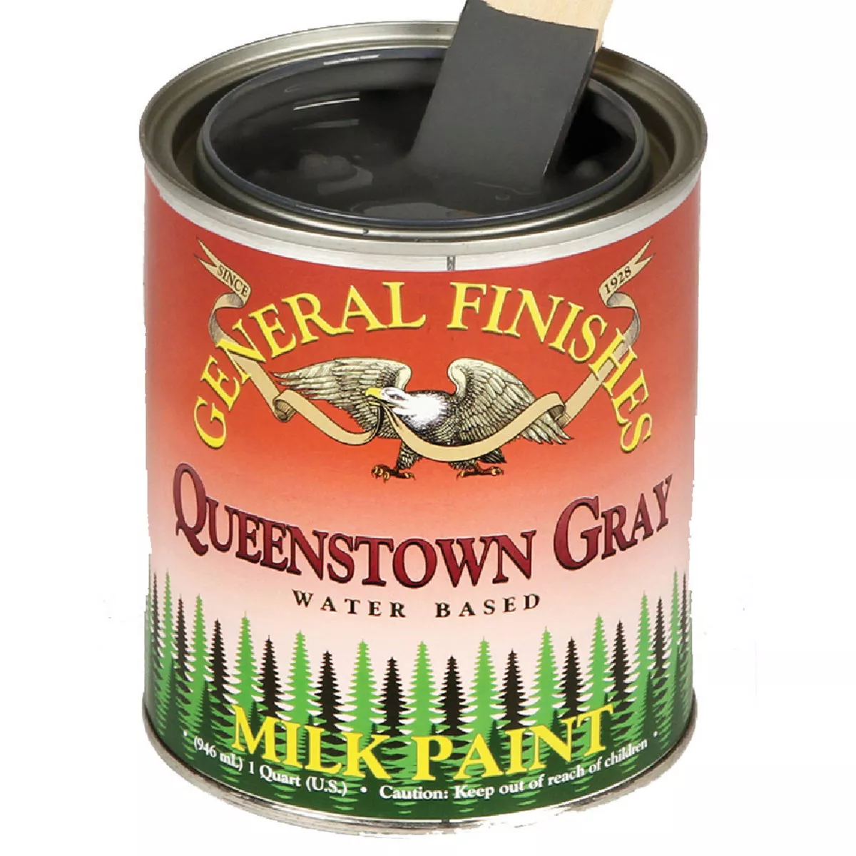 General Finishes Queenstown Gray Satin Milk Paint, 1 Qt., 196-510