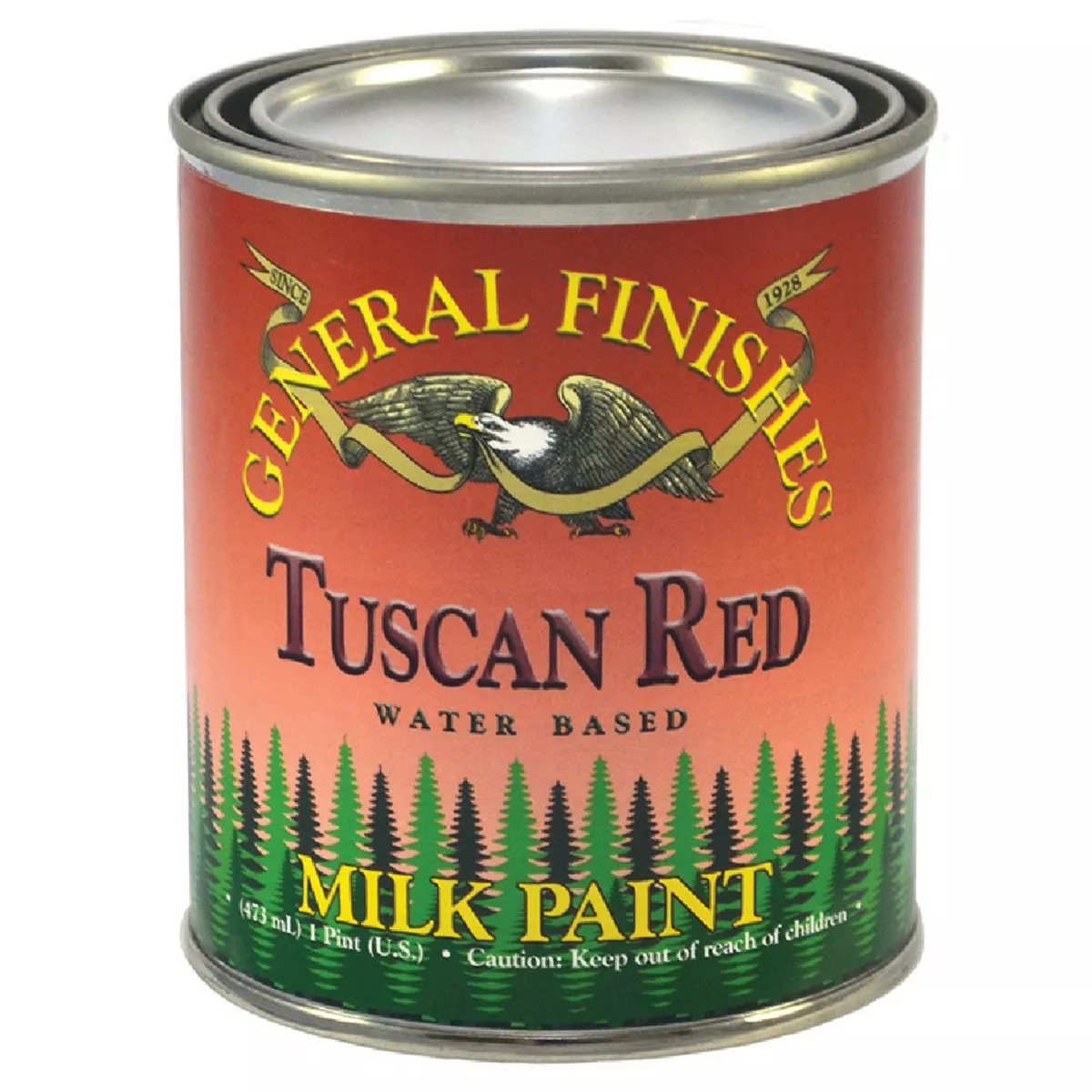General Finishes Tuscan Red Satin Milk Paint, 1 Pt., 196-524