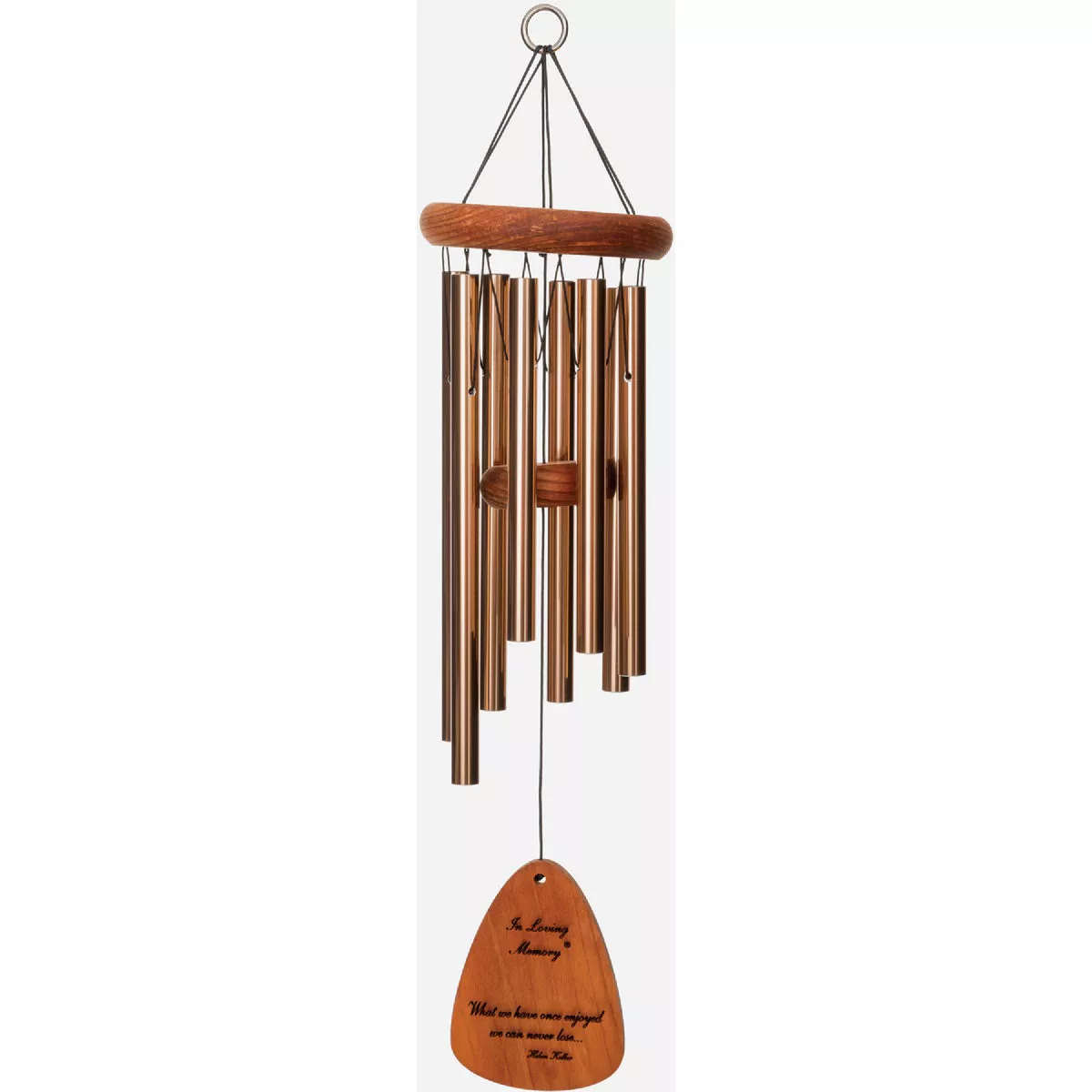 Wind River In Loving Memory Helen Keller 24 In. Bronze Wind Chime