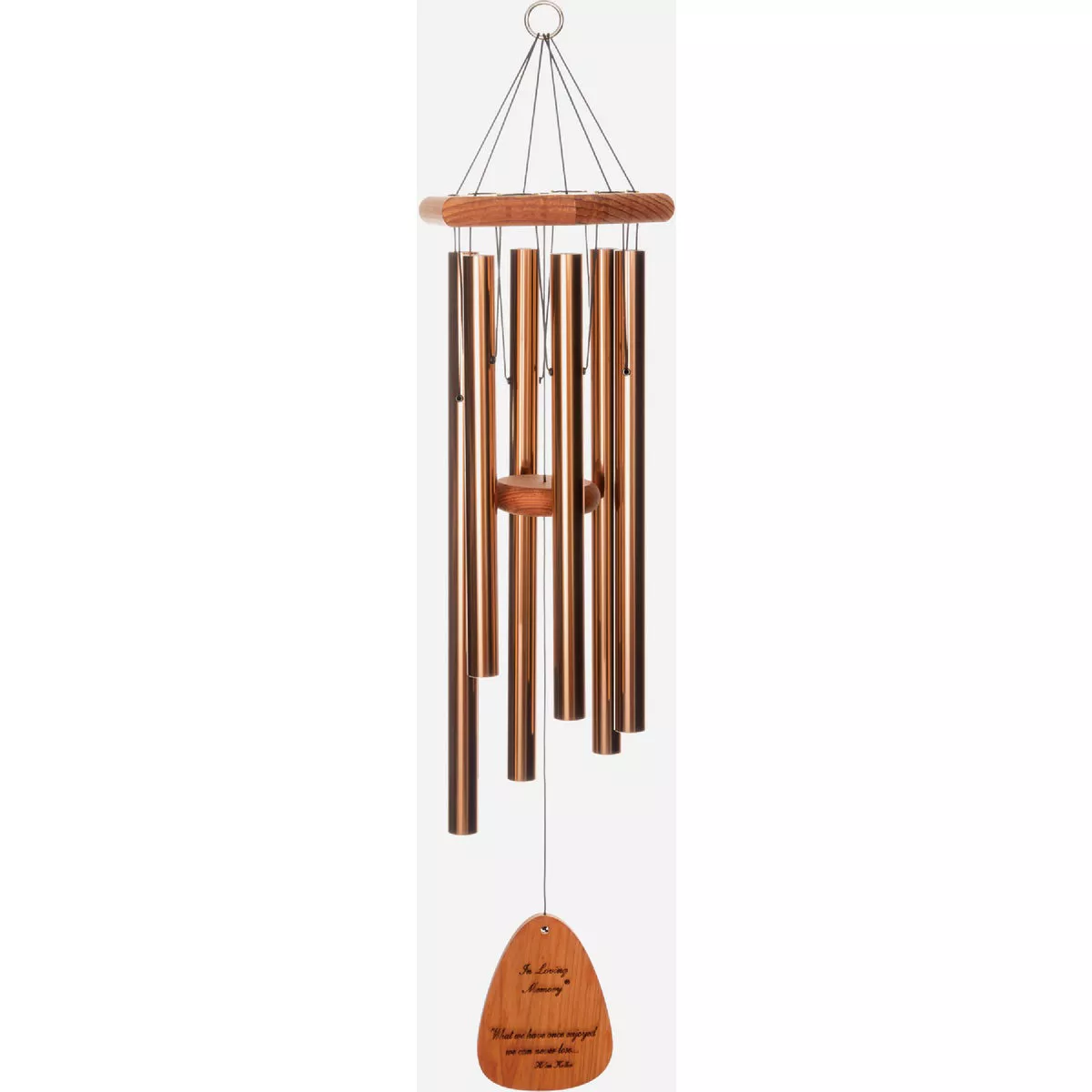 Wind River In Loving Memory Helen Keller 35 In. Bronze Wind Chime
