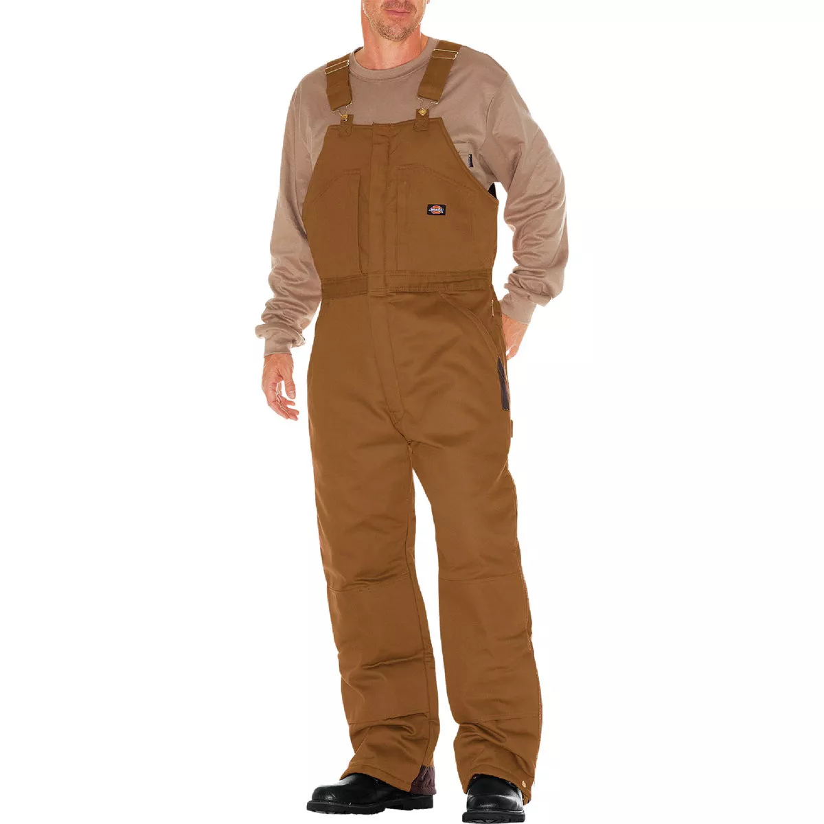 Dickies Large Brown Duck Tall Bib Overalls