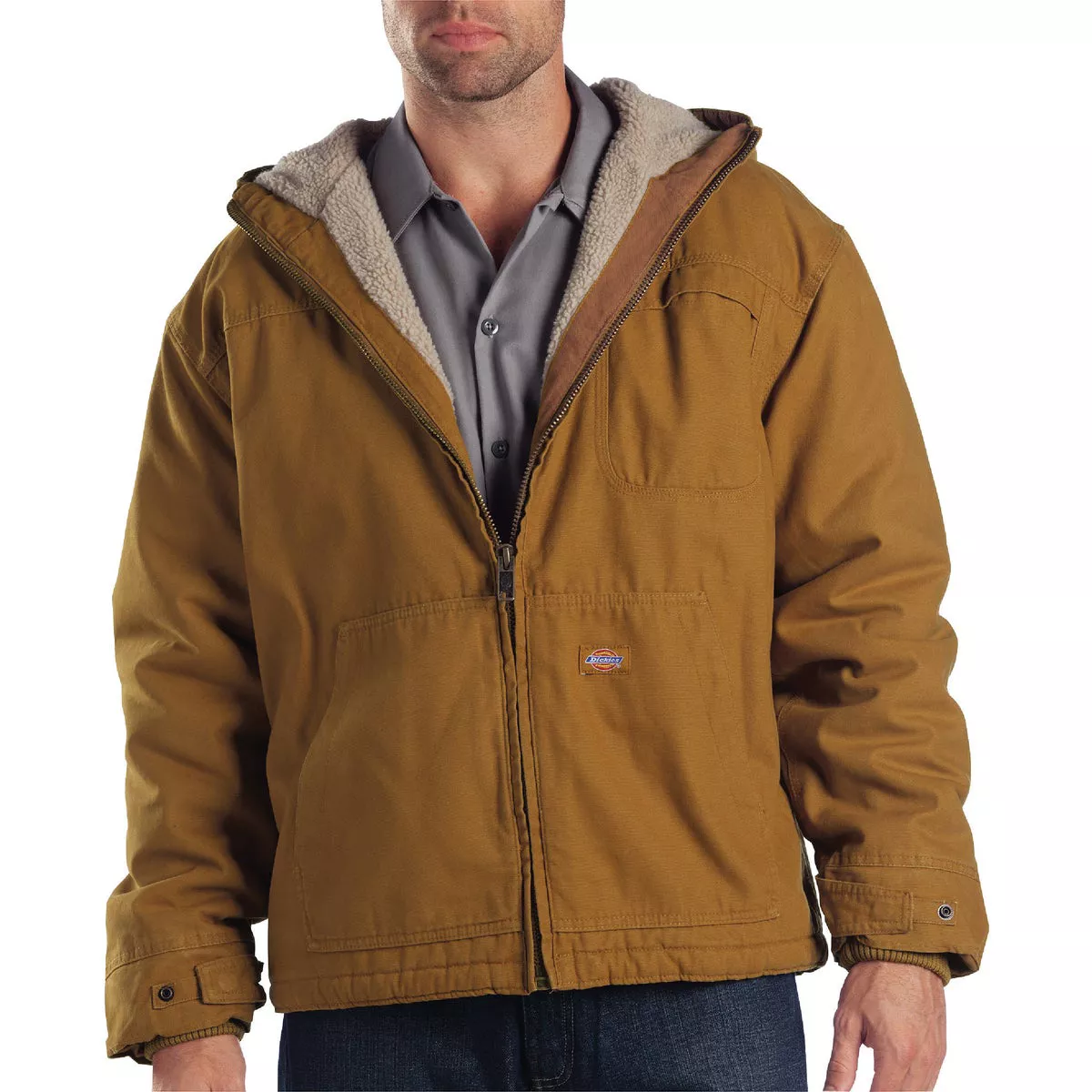 Dickies Medium Rinsed Brown Duck 100% Cotton Coat