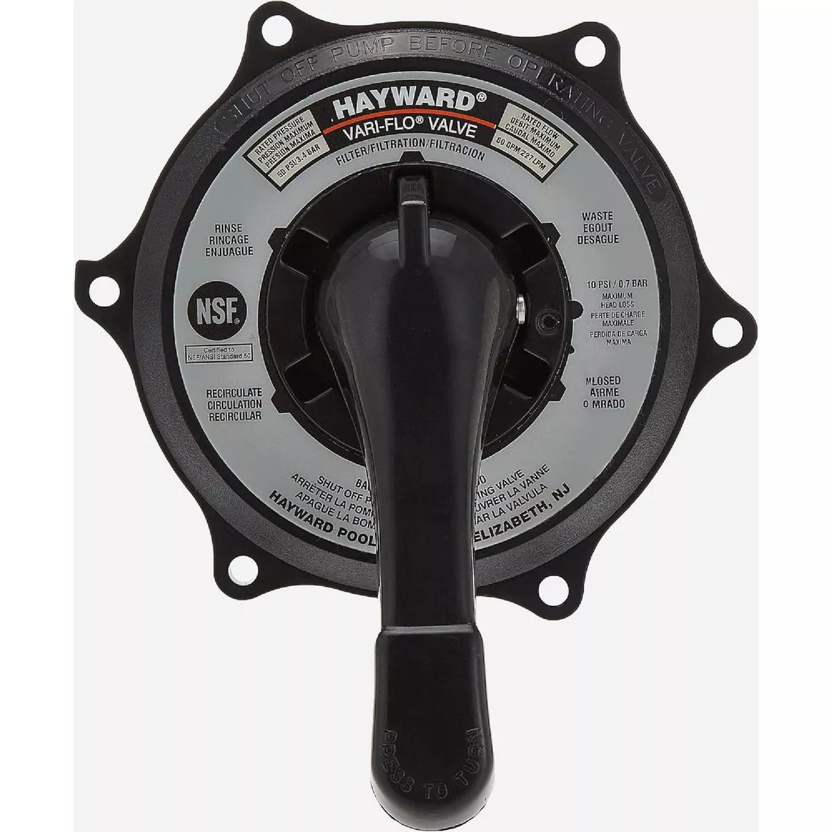 Hayward Vari-Flo Key, Cover & Handle