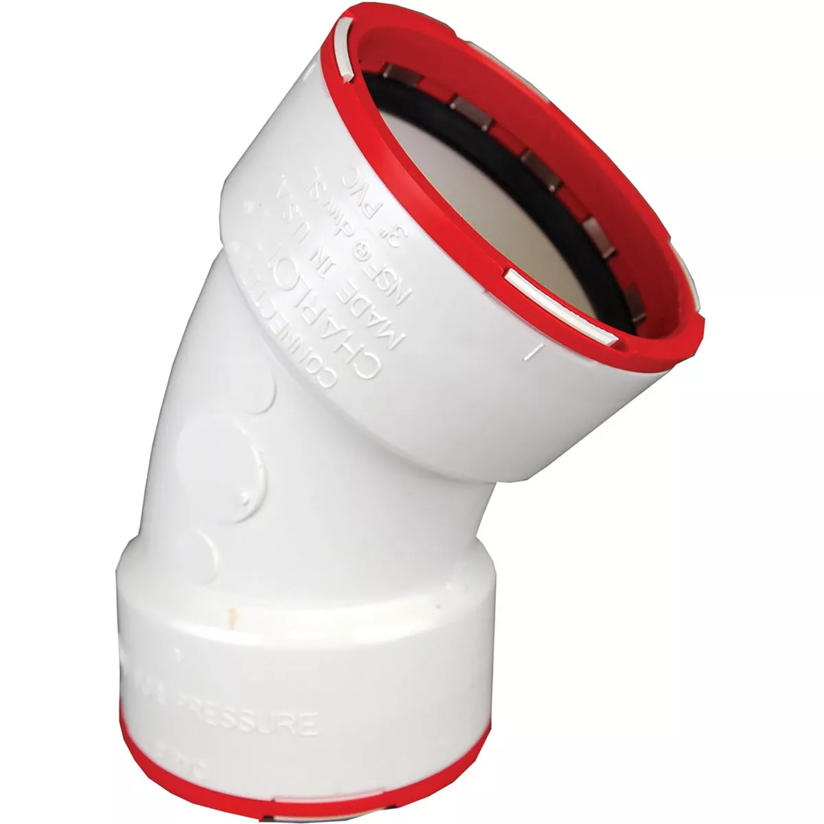 Charlotte Pipe ConnecTite 1-1/2 In. x 1/8 Bend Hub x Hub 90 Deg. Plastic Elbow (1/4 Bend)-