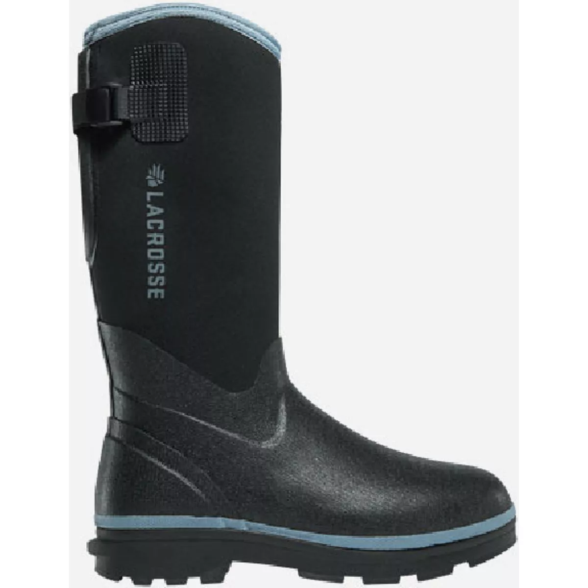 LaCrosse Alpha Range Women's 12 In. Black/Cerulean 5.0MM Neoprene Insulated Rubber Boot, Size 10